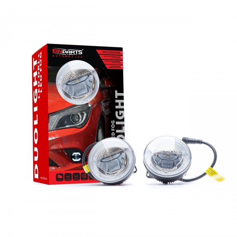 RUND Ø70-90mm TAGFAHRLICHT 4 x 2 SMD LED R87 für Mercedes