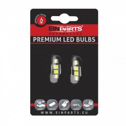 C5W LED Ĺžiarovky 1W (2 x SMD 5050) 32mm 6000K CANBUS