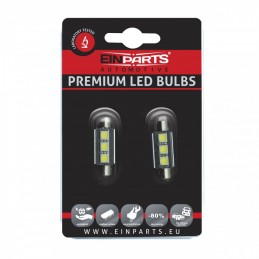 C10W LED ĹžĂĄrovky 2W (4 x SMD 5050) 39mm 6000K CANBUS