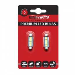 C10W LED Ĺžiarovky 2W (4 x SMD 5050) 42mm 6000K CANBUS