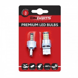 W21/5W LED Ĺžiarovky (30 x SMD 3020) 6000K CANBUS 7443CK