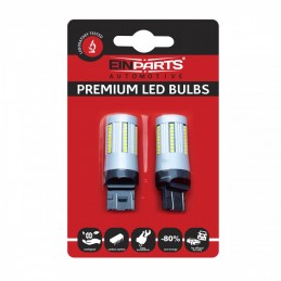 W21/5W LED Ĺžiarovky (66 x SMD 2016) 6000K CANBUS (B)