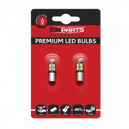 BA9S LED bulbs (18 x SMD 4014) 6000K CANBUS