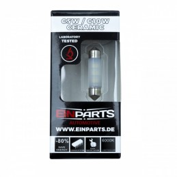 C10W LED Ĺžiarovka (6 x SMD 2835) 39mm 6000K CANBUS