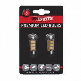 C10W LED ĹžĂĄrovky (12 x SMD 4014) 39mm 3000K CANBUS