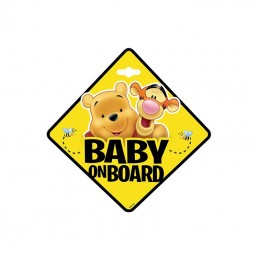 Cedulka "Baby On Board" (Medvídek Pů)