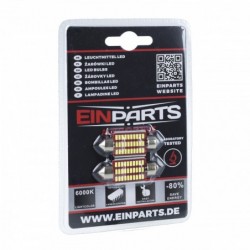 C10W LED Ĺžiarovky (30 x SMD 3014) 39mm 6000K CANBUS