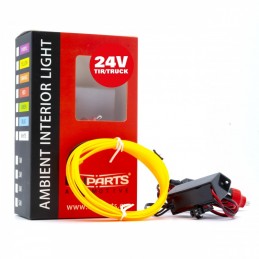 LED svetlovodnĂ˝ pĂĄsik 1m (jantĂĄr) 24V