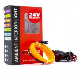 LED svetlovodnĂ˝ pĂĄsik 1m (oranĹžovĂ˝) 24V