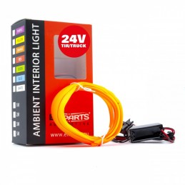 LED svetlovodnĂ˝ pĂĄsik 2m (oranĹžovĂ˝) 24V