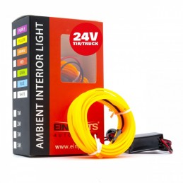 LED svetlovodnĂ˝ pĂĄsik 3m (jantĂĄr) 24V