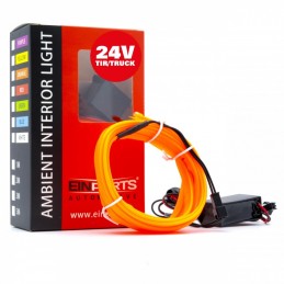 LED svetlovodnĂ˝ pĂĄsik 3m (oranĹžovĂ˝) 24V