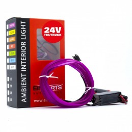 LED svetlovodnĂ˝ pĂĄsik 3m (fialovĂ˝) 24V