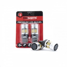 W21W LED ĹžĂĄrovky (54 x SMD 2016) jantar CANBUS