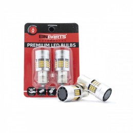 P21W LED Ĺžiarovky (54 x SMD 2016) jantĂĄr CANBUS
