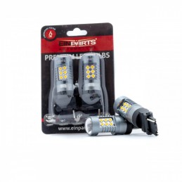 P27W LED ĹžĂĄrovky (24 x SMD 3030) oranĹžovĂĄ CANBUS