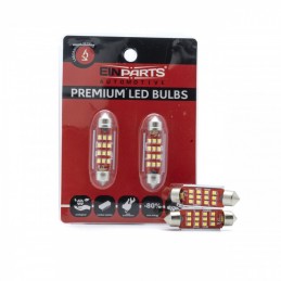 C5W LED ĹžĂĄrovky (12 x SMD 2016) 42mm 6000K CANBUS 12/24V