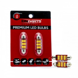 C10W LED ĹžĂĄrovky (12 x SMD 4014) 39mm 5000K CANBUS 12/24V