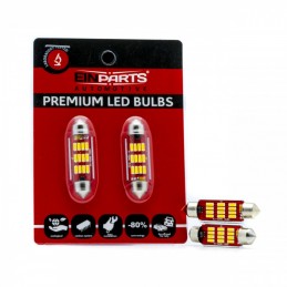 C10W LED ĹžĂĄrovky (12 x SMD 4014) 42mm 5000K CANBUS 12/24V
