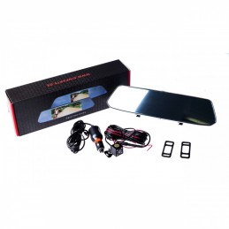 DVR videorekordér do auta so 7" monitorom v spätnom zrkadle FHD 1080P 170 ° (+ cúvacia kamera)